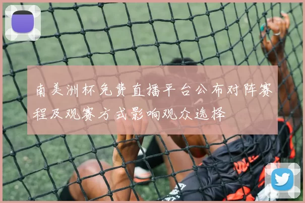 南美洲杯免费直播平台公布对阵赛程及观赛方式影响观众选择